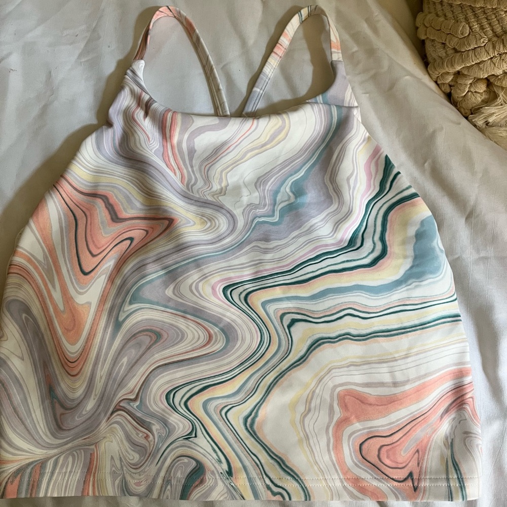 Marble Cropped Workout Tank